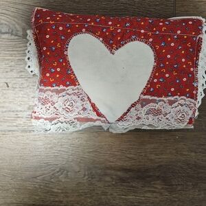 Handmade Book Cover With Heart And Lace Trim